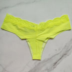 Lace Waistband No-Show Thong Panty