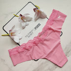 Lace Waistband No-Show Thong Panty