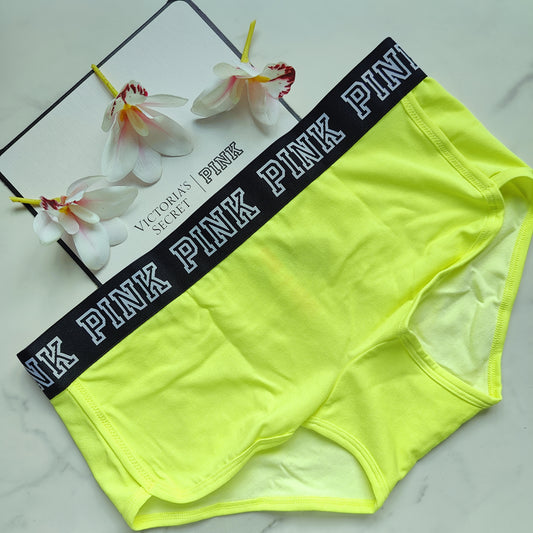 Block Elastic Logo Boyshort Panty