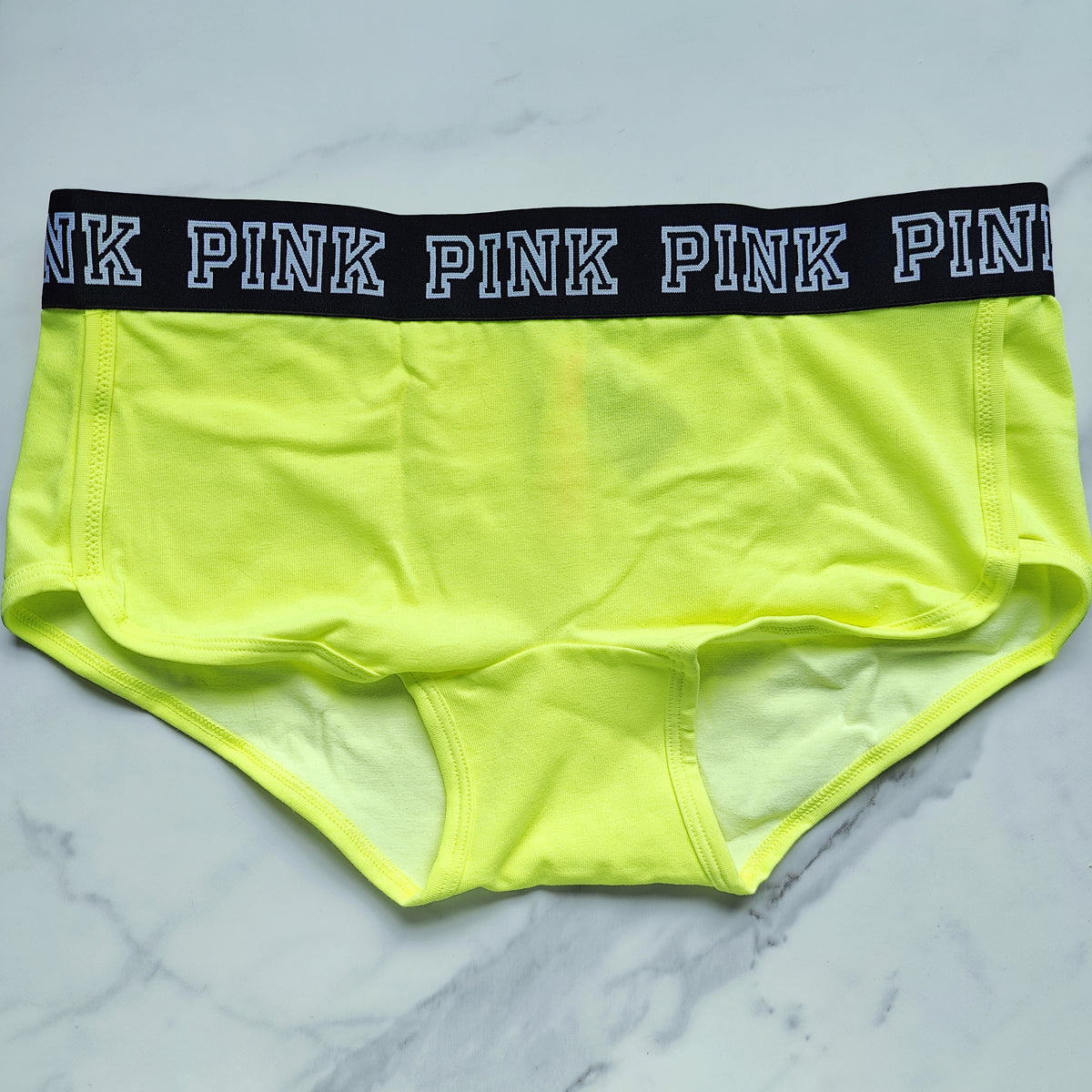 Block Elastic Logo Boyshort Panty