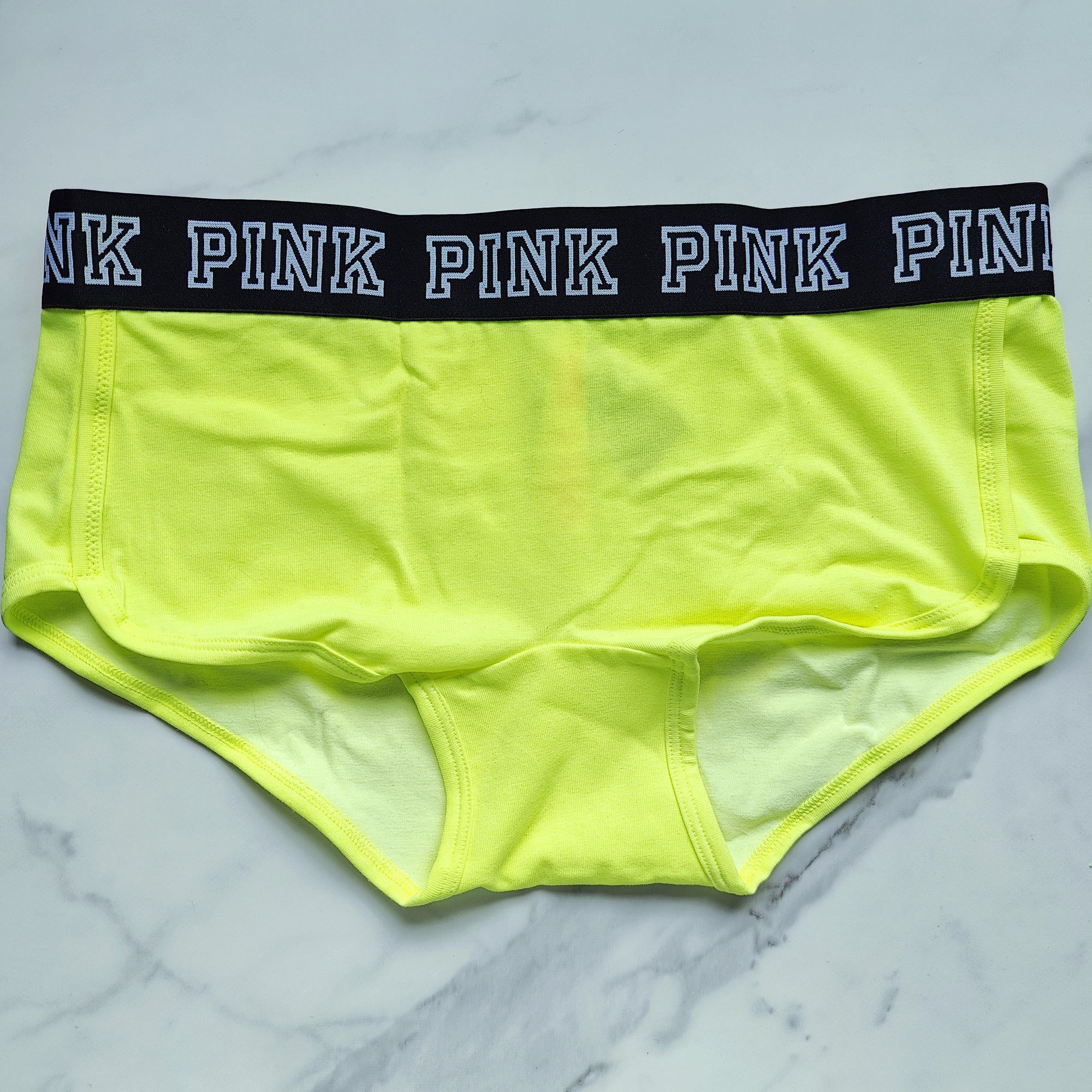 Block Elastic Logo Boyshort Panty