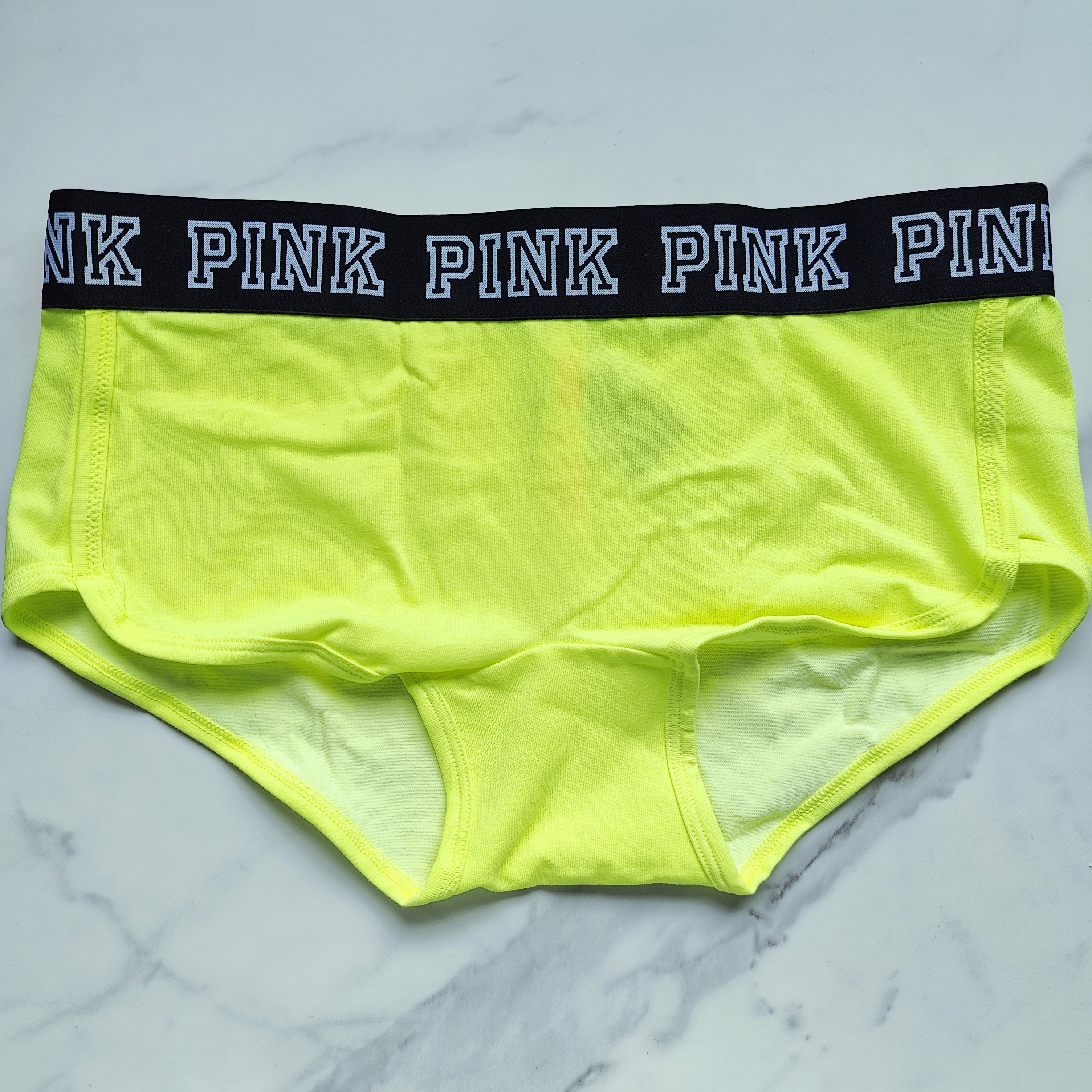 Block Elastic Logo Boyshort Panty