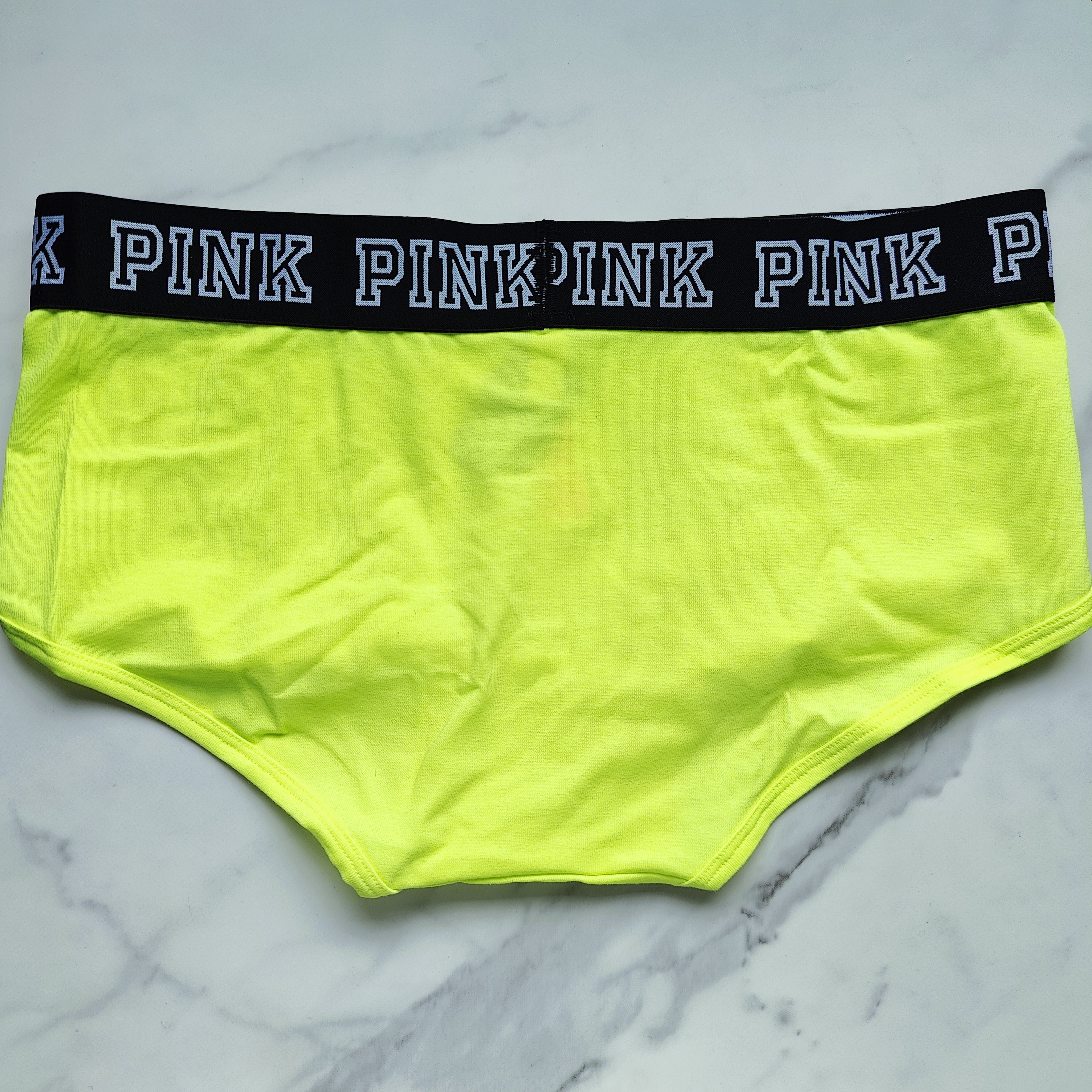 Block Elastic Logo Boyshort Panty