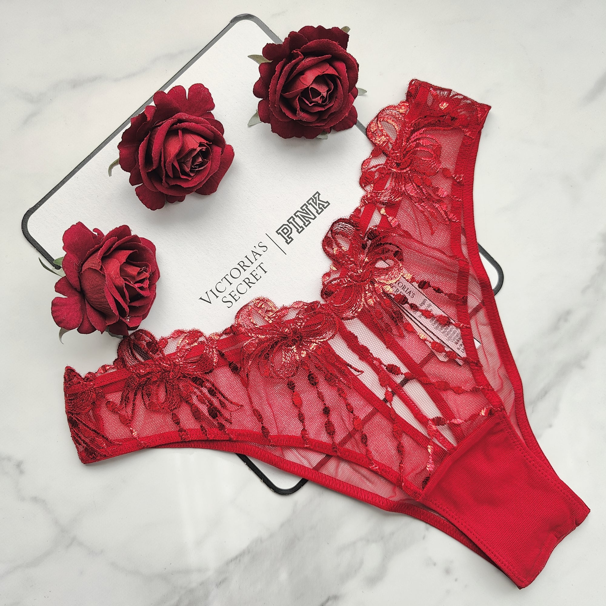 Dream Angels Bow Embroidery Brazilian Panty