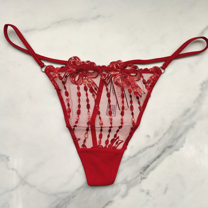 Dream Angels Bow Embroidery V-String Panty