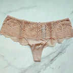 Dream Angels Smooth with Lace Detail Floral Hipster Thong Panty