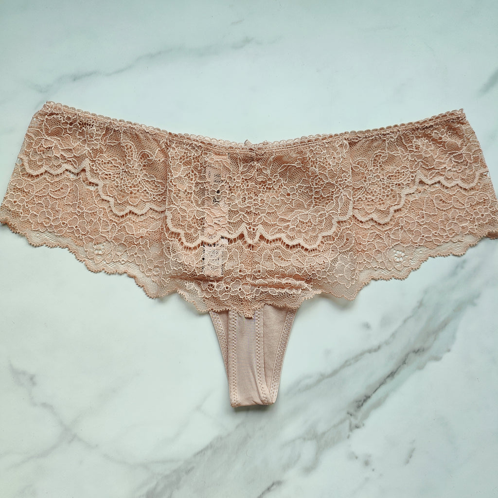 Dream Angels Smooth with Lace Detail Floral Hipster Thong Panty