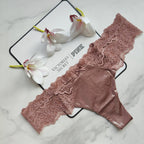 Dream Angels Lace-Trim Smooth Shimmer Thong Panty