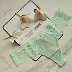 Dream Angels Lace-Trim Smooth Shimmer Thong Panty