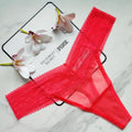 Victoria's Secret  The Lacie Lace-Waist Mesh Detail Thong Panty 