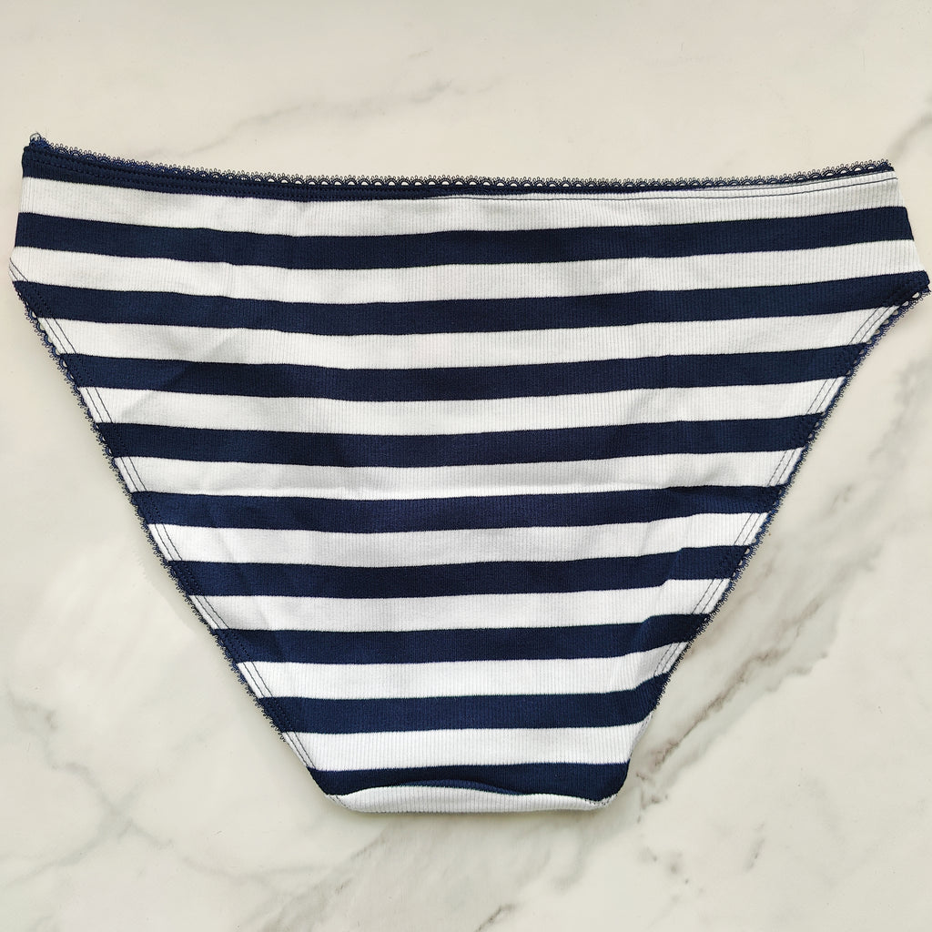 Ribbed Cotton Bikini Panty