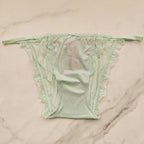 Dream Angels Lace-Trim Smooth Shimmer String Bikini Panty