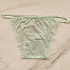 Dream Angels Lace-Trim Smooth Shimmer String Bikini Panty