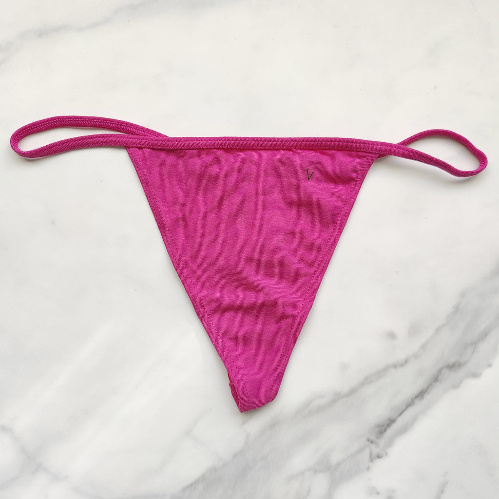 Stretch Cotton V-String Panty