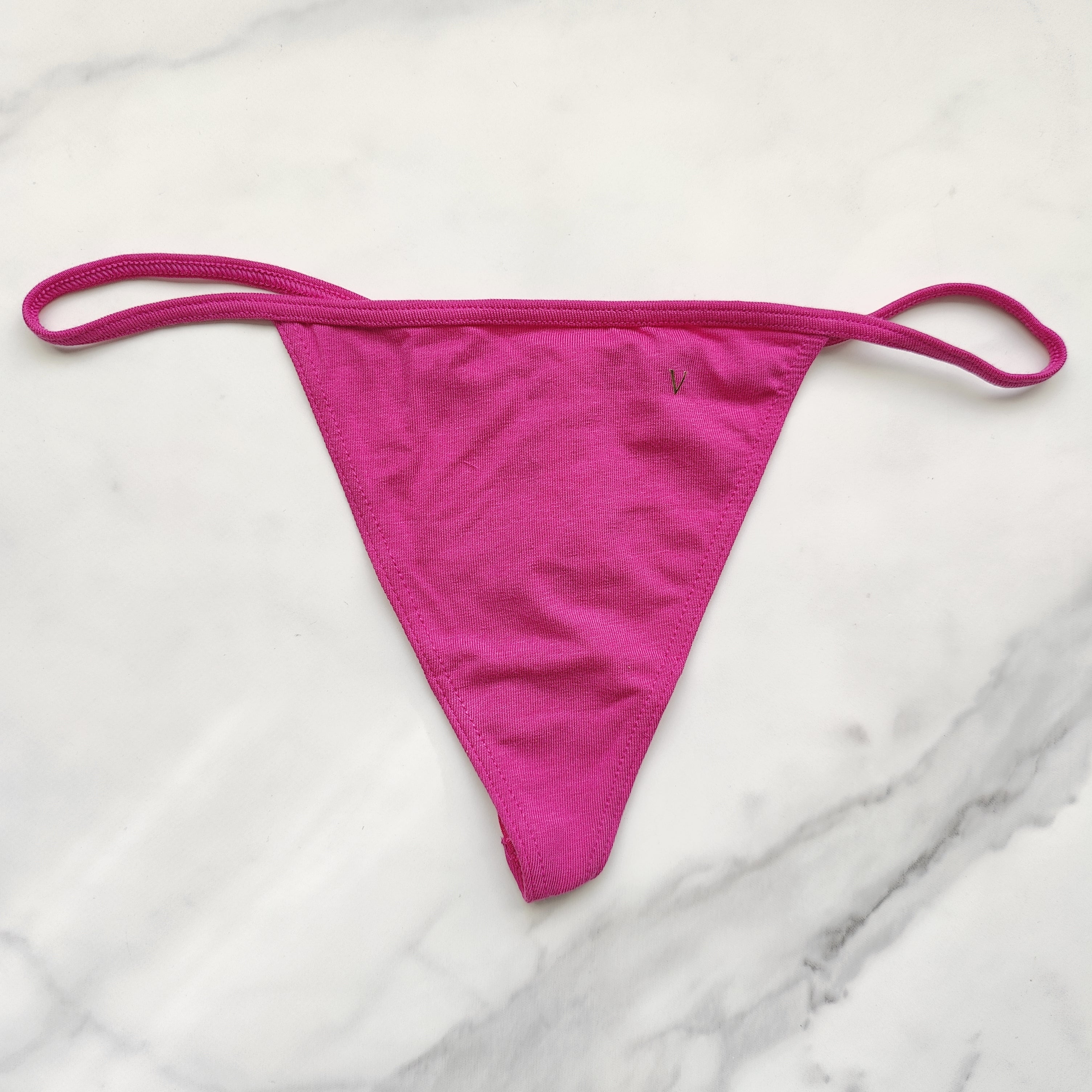 Stretch Cotton V-String Panty