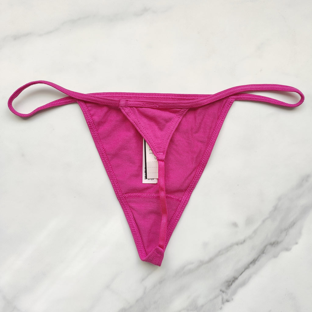 Stretch Cotton V-String Panty