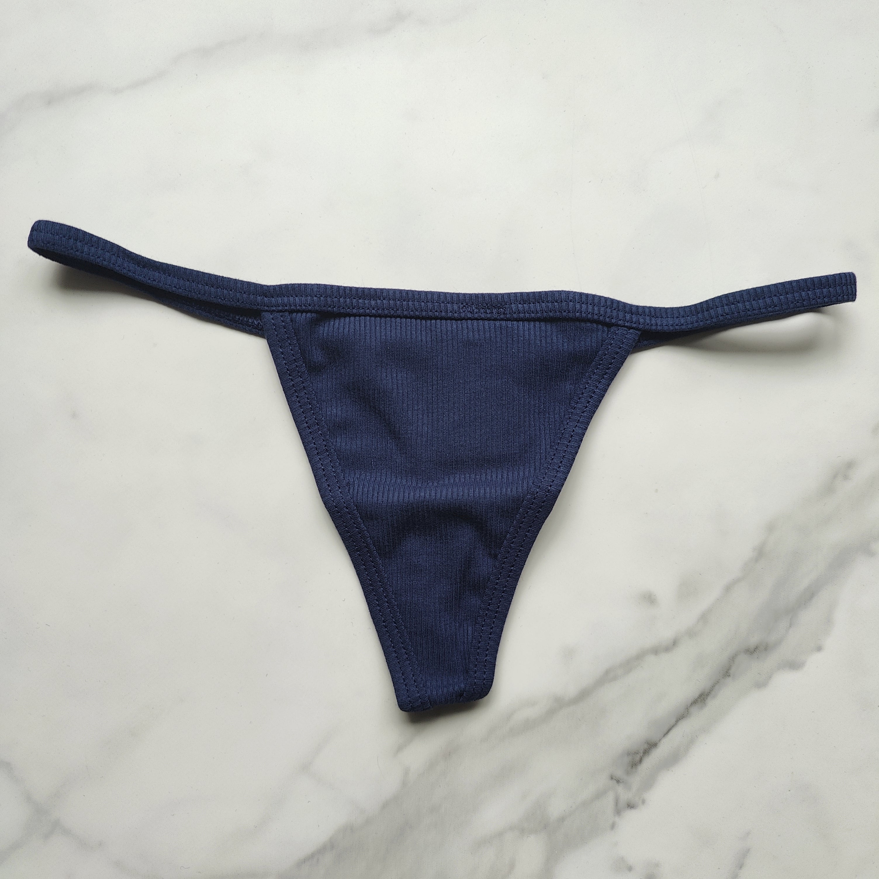 Rib Cotton V-String Panty