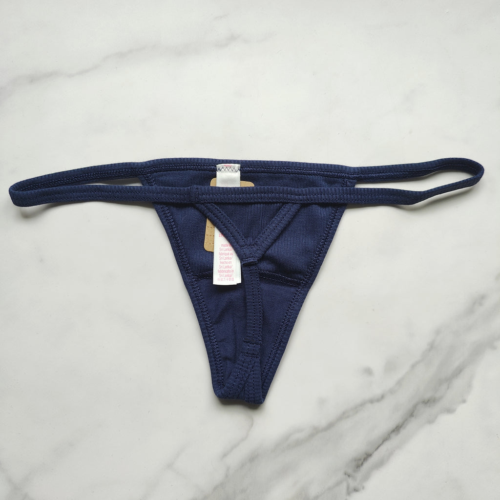 Rib Cotton V-String Panty