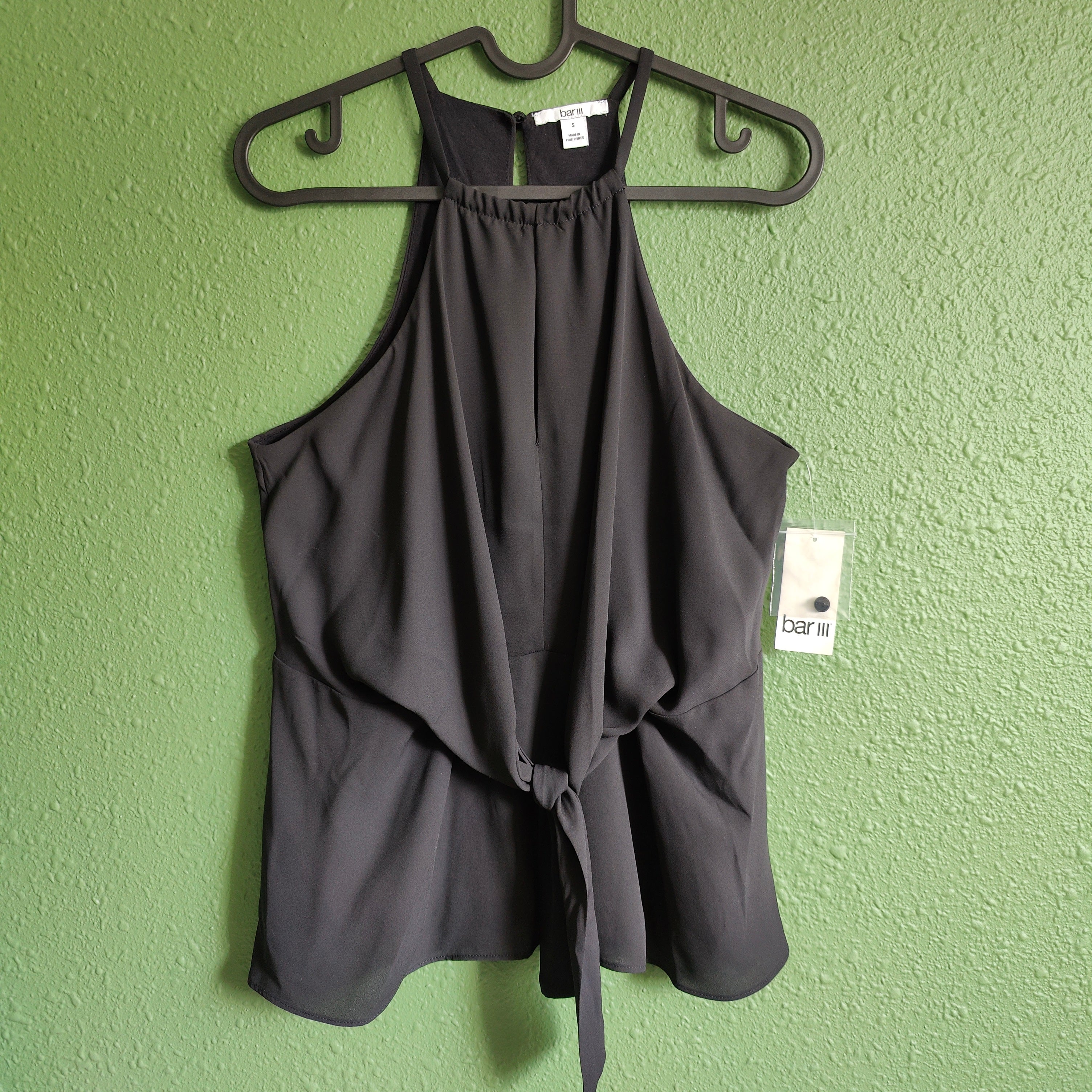 Women's Tie-Front Keyhole Halter Top