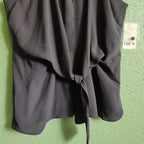 Women's Tie-Front Keyhole Halter Top