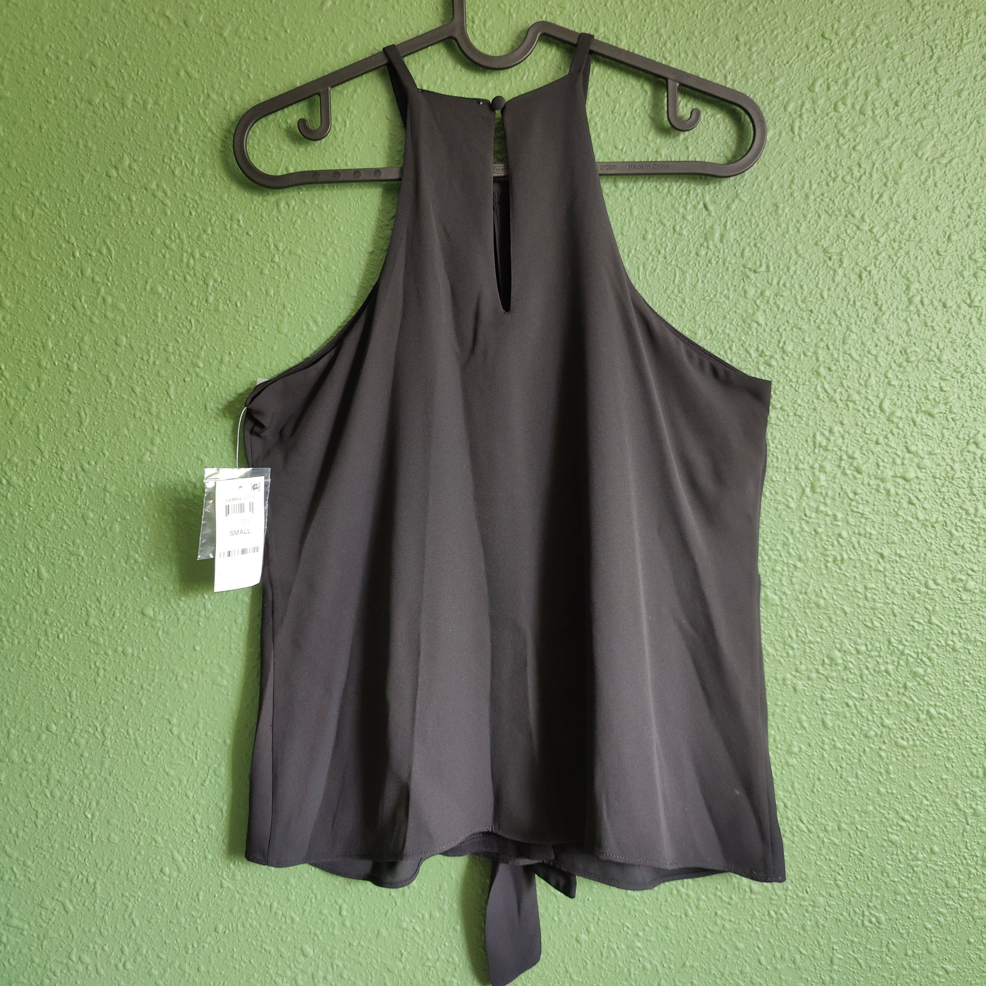 Women's Tie-Front Keyhole Halter Top