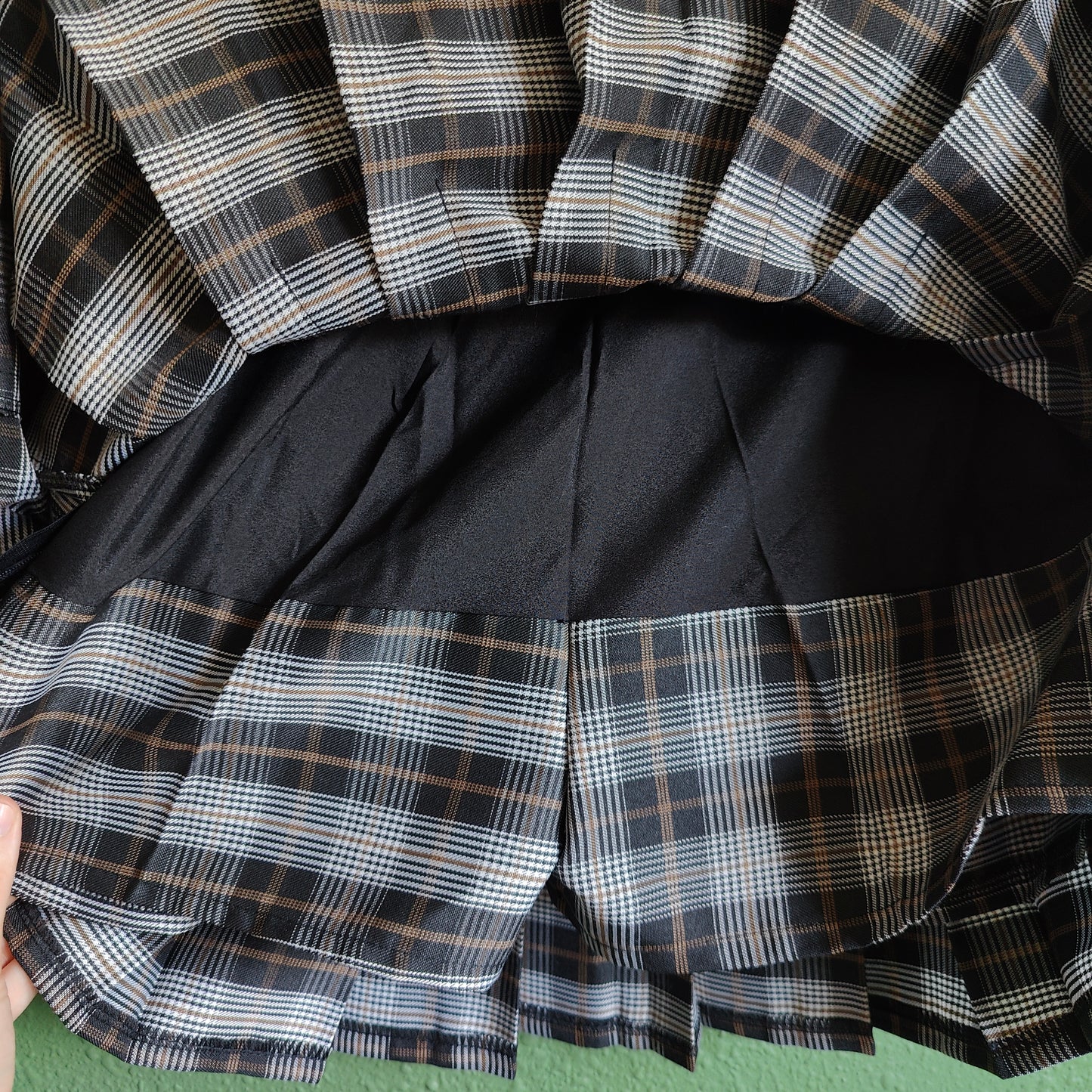 Plaid Pleated High Waisted Skort