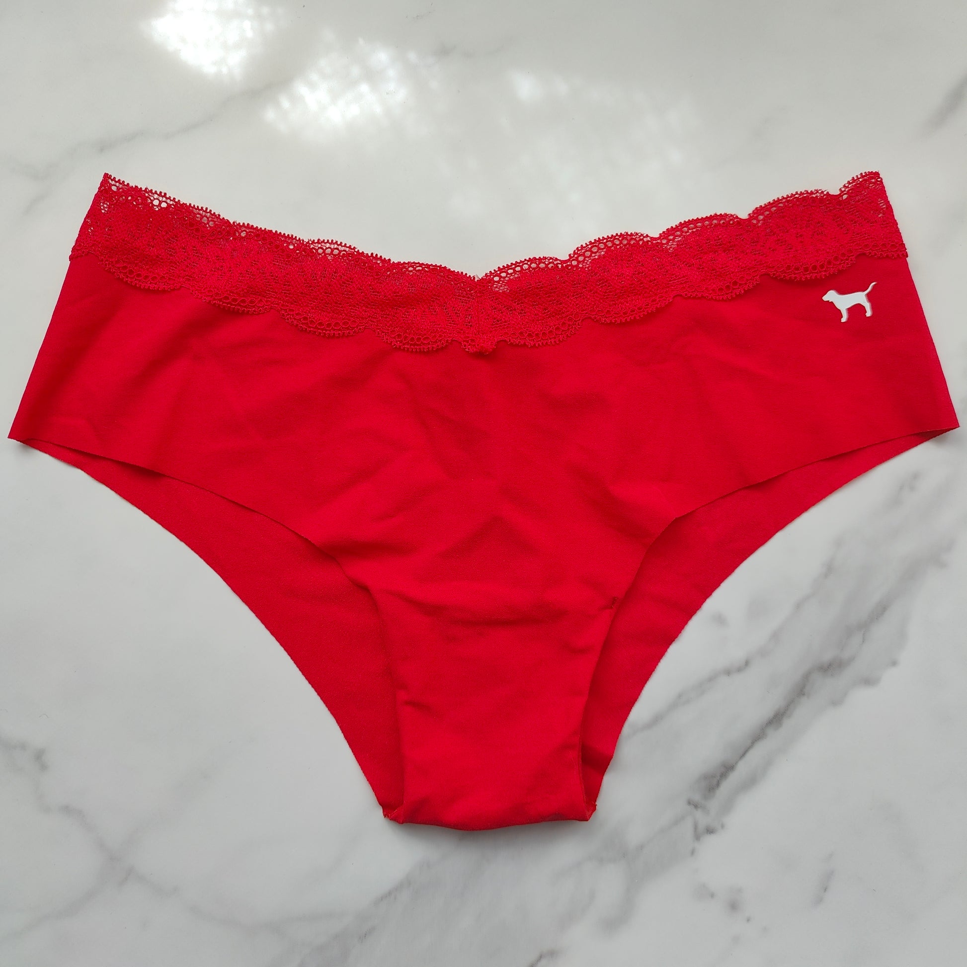 Personalize Underwear red Victoria Secret NO-SHOW CHEEKSTER with