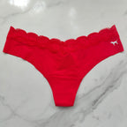 Lace Waistband No-Show Thong Panty