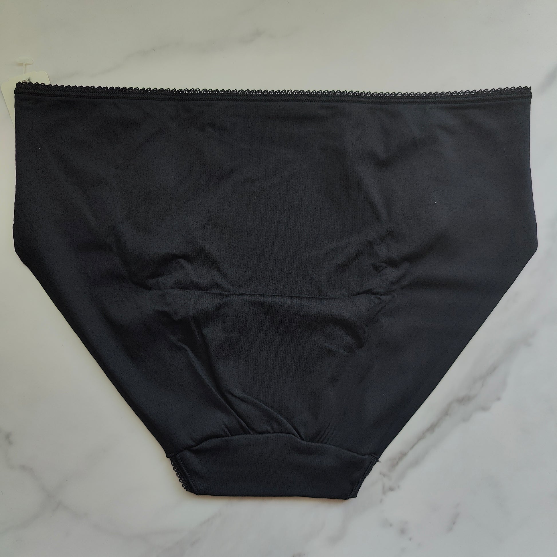 Soma Vanishing Edge Microfiber Bikini Underwear, Black, size M