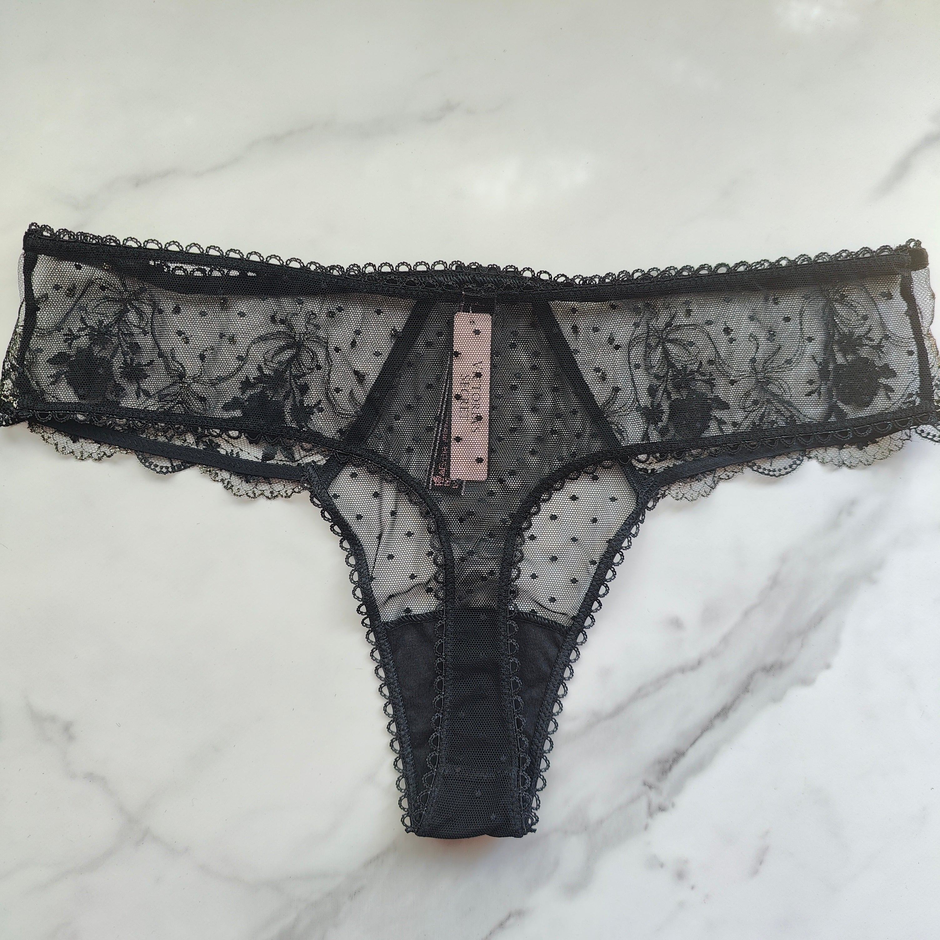 Very Sexy Rose and Bows Thong Panty