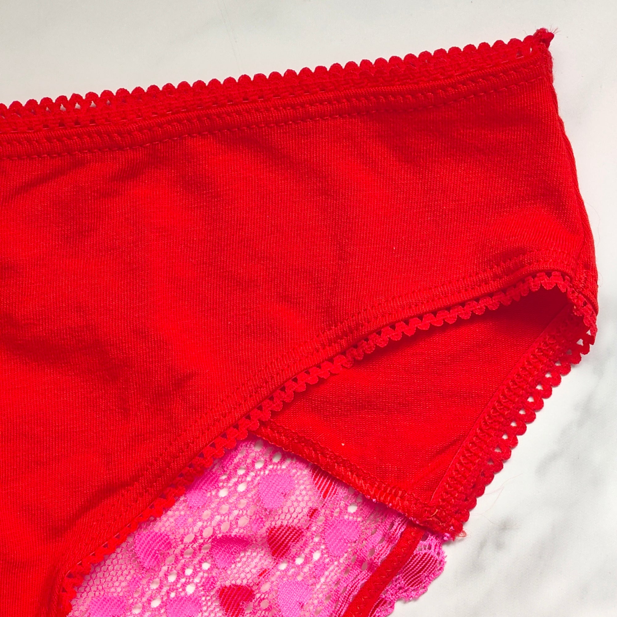 Mesh Detail Stretch Cotton Bikini Panty