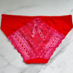 Mesh Detail Stretch Cotton Bikini Panty