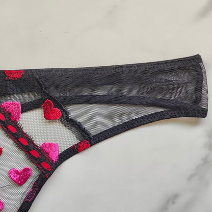 Dream Angels Heart Embroidery Thong Panty