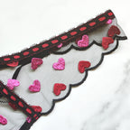 Victoria's Secret  Dream Angels Heart Embroidery V-String Panty 