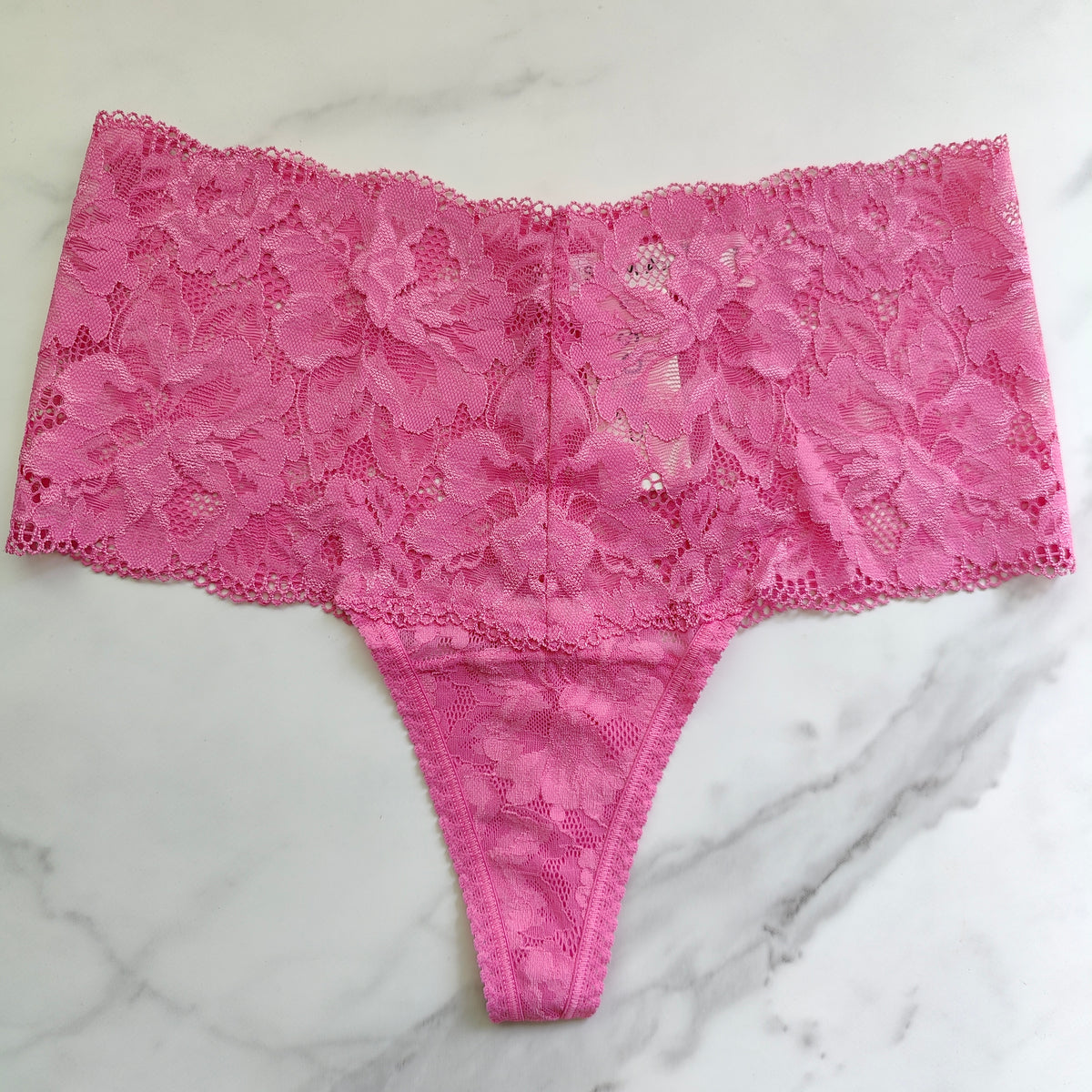Embraceable Signature All-Over Lace Retro Thong Panty