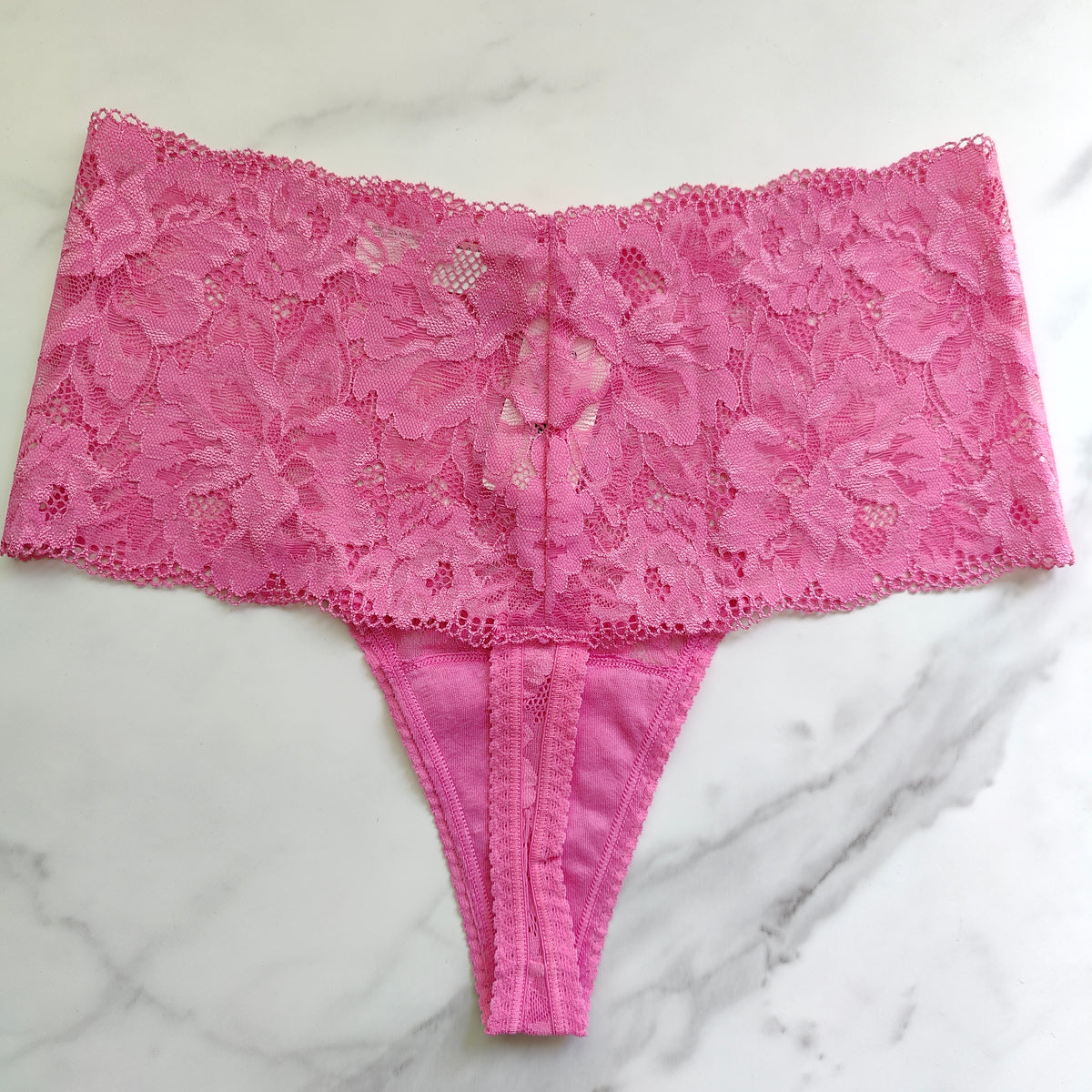 Embraceable Signature All-Over Lace Retro Thong Panty