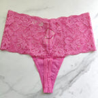 Embraceable Signature All-Over Lace Retro Thong Panty