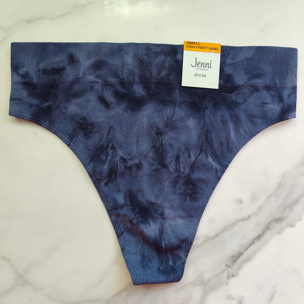 Seamless Ribbed Hi-Cut Thong Panty