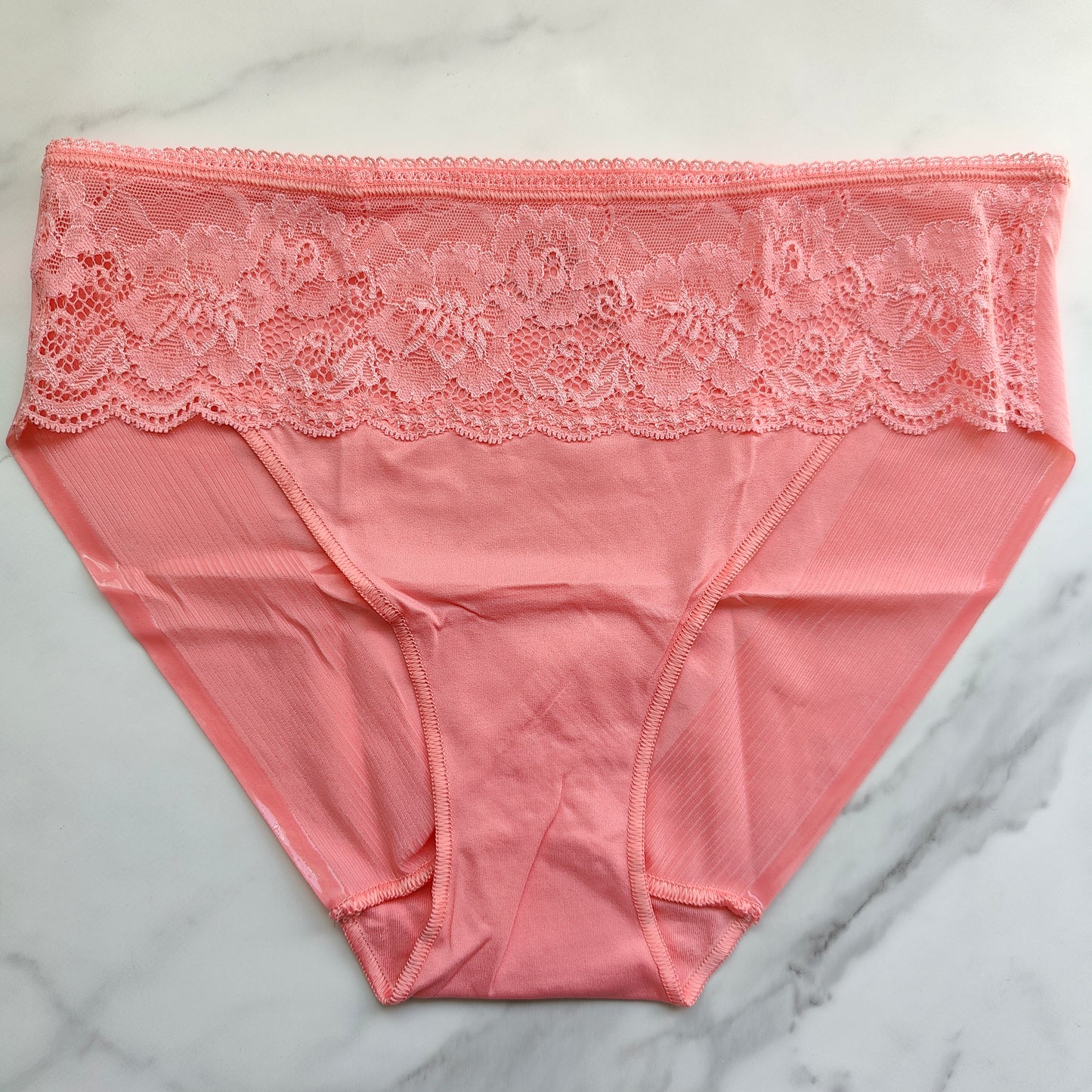 Vanishing Edge Microfiber with Lace Hipster Panty