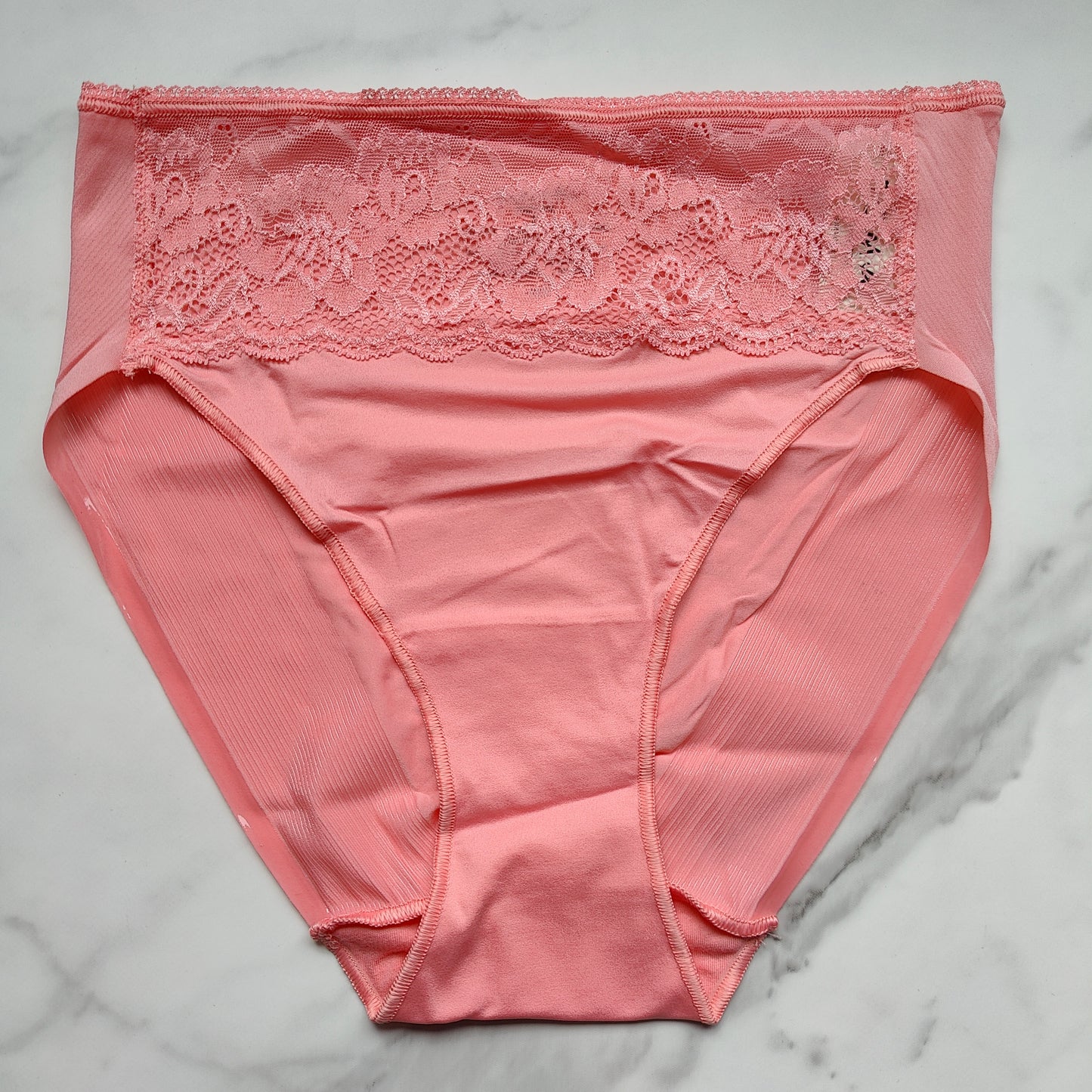 Vanishing Edge Microfiber With Lace High-Leg Brief Panty