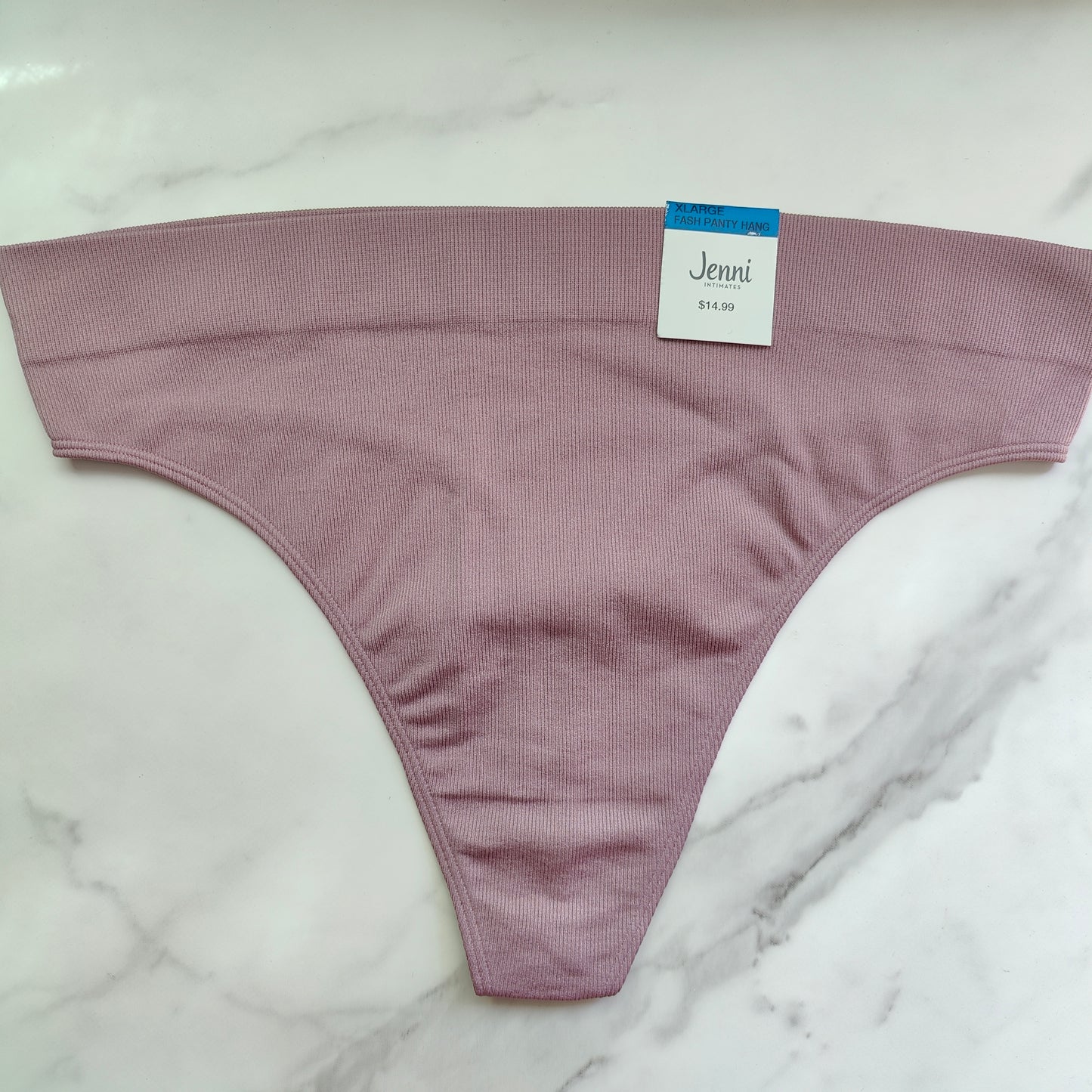 Seamless Ribbed Hi-Cut Thong Panty