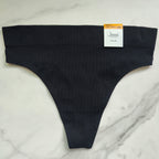 Seamless Ribbed Hi-Cut Thong Panty