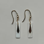 Sofiya Handmade 18K Gold Plated Copper Cubic Zirconia and Mother of Pearl Shell Earrings