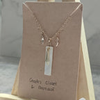 Sofiya Handmade 18K Gold Plated Copper Cubic Zirconia and Mother of Pearl Shell Necklace