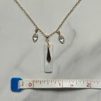 Sofiya Handmade 18K Gold Plated Copper Cubic Zirconia and Mother of Pearl Shell Necklace