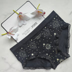 Metallic Logo Seamless Foil & Lace Hiphugger Panty