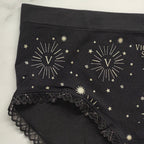 Metallic Logo Seamless Foil & Lace Hiphugger Panty