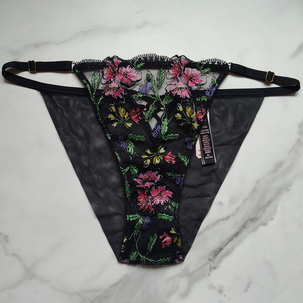 Very Sexy Embroidered Adjustable String Cheeky Panty