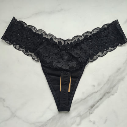 Everyday Lace Trim Thong Panty