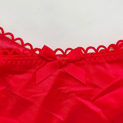 Very Sexy Satin Bow Cutout Back Open Cheeky Panty